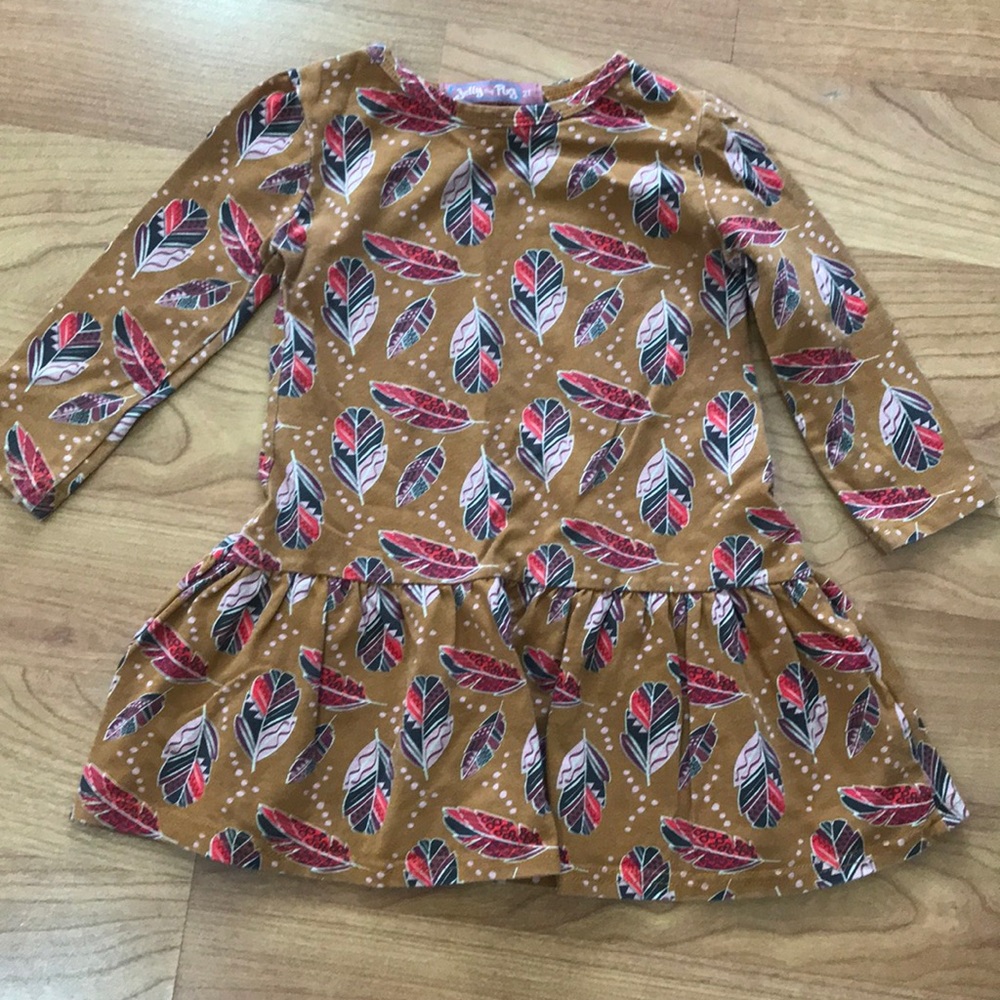 Feather boho dress